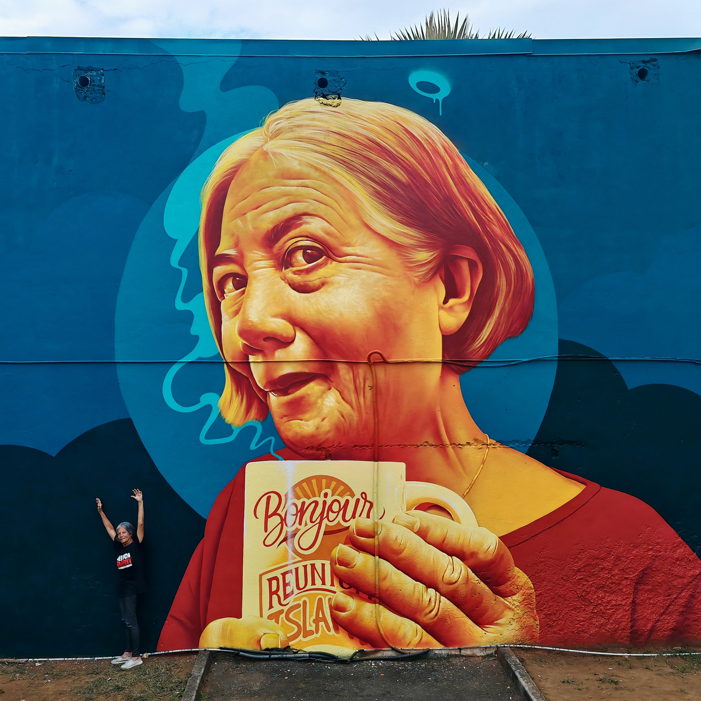 MrDheo - "Tatie Monique" - Reunion Island 2025 (arte urbana/street art/graffiti/mural)